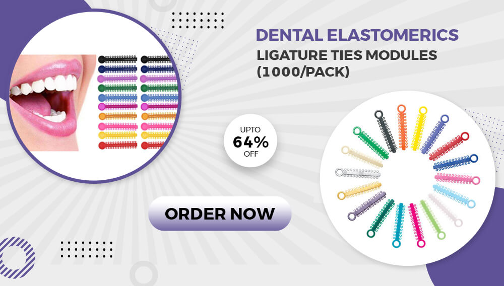 Dental Elastomerics Ligature Ties Modules (1000/Pack)