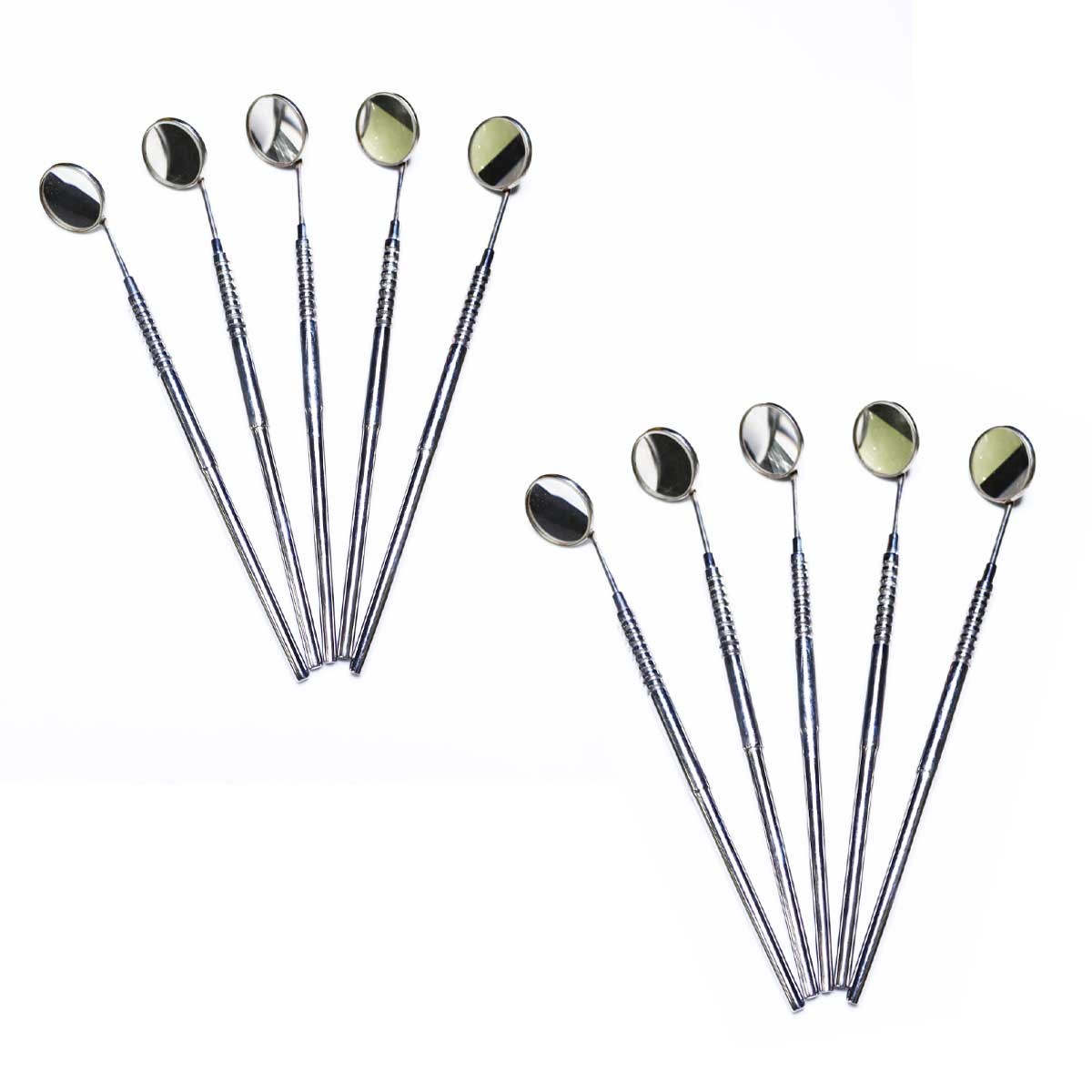 AZDENT Dental Mouth Mirrors – Stainless Steel Non-Slip Handle, Removable Head, 5-Pack? Single? Check Listing