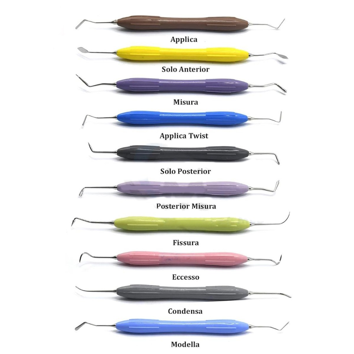 thumbnail image 2 of Aplix Med 5-Piece Composite Dental Filling Instrument Kit With Silicone Handle & Carrying Cassette 2 of 5
