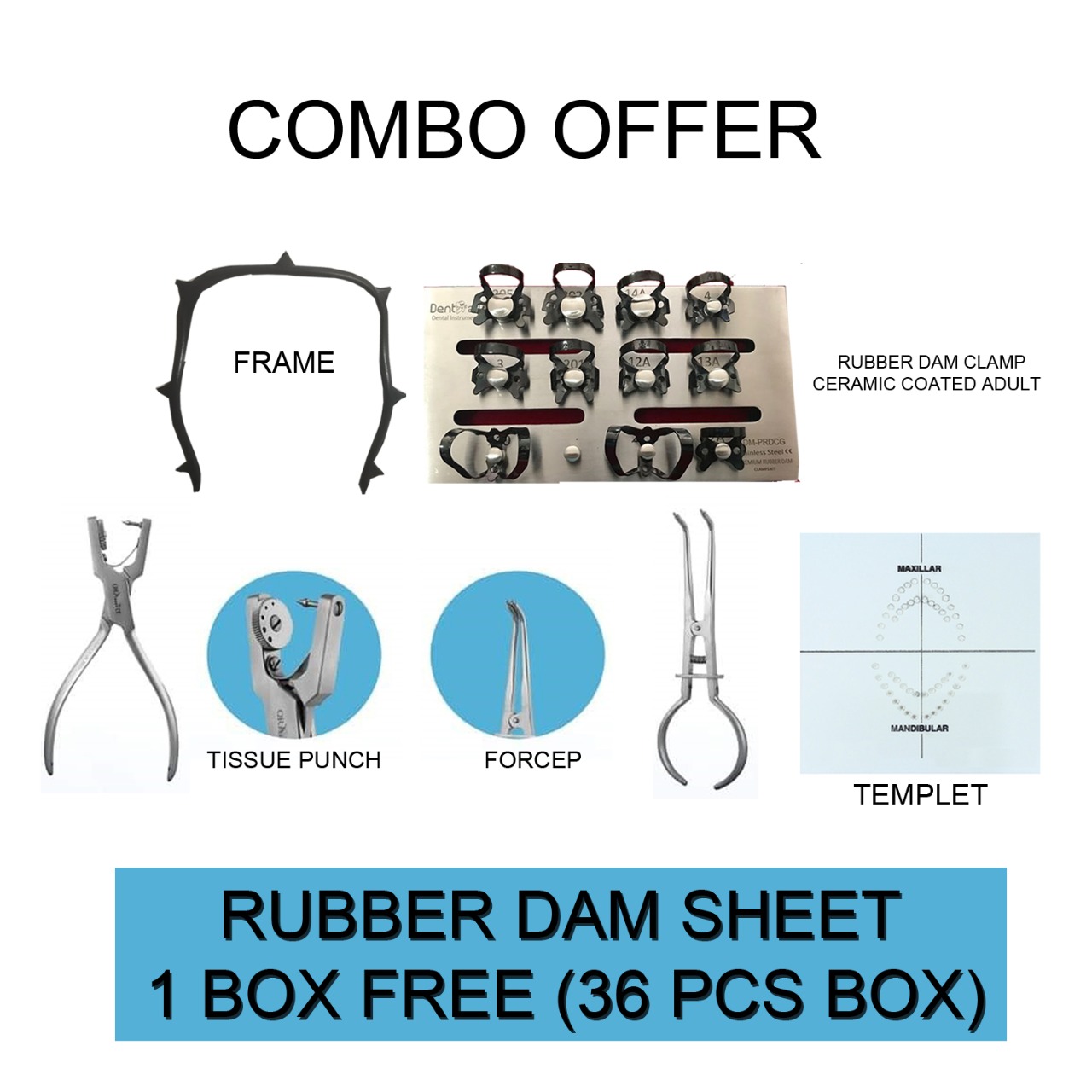 Buy DENTAL RUBBER DAM KIT OFFER) , Dental Equipment Online in
