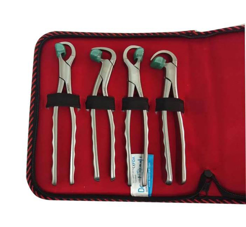 NYGEARZ Dental Extraction Forceps Set Of 4 - Molar Atraumatic Tooth Tools