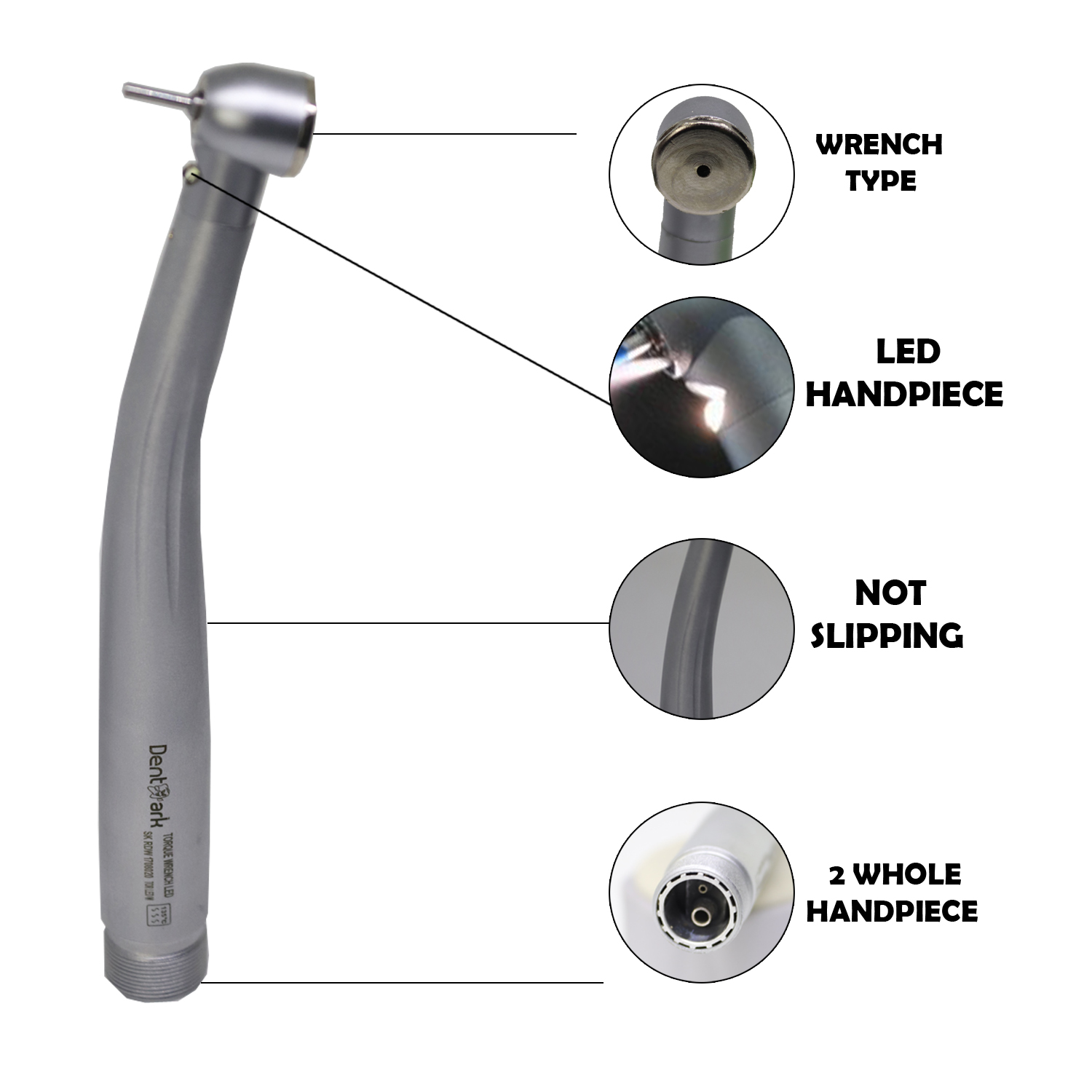 Buy DENTAL SUPER TORQUE LED CHUCK TYPE HANDPIECE , Dental Equipment Online in India Dentmark